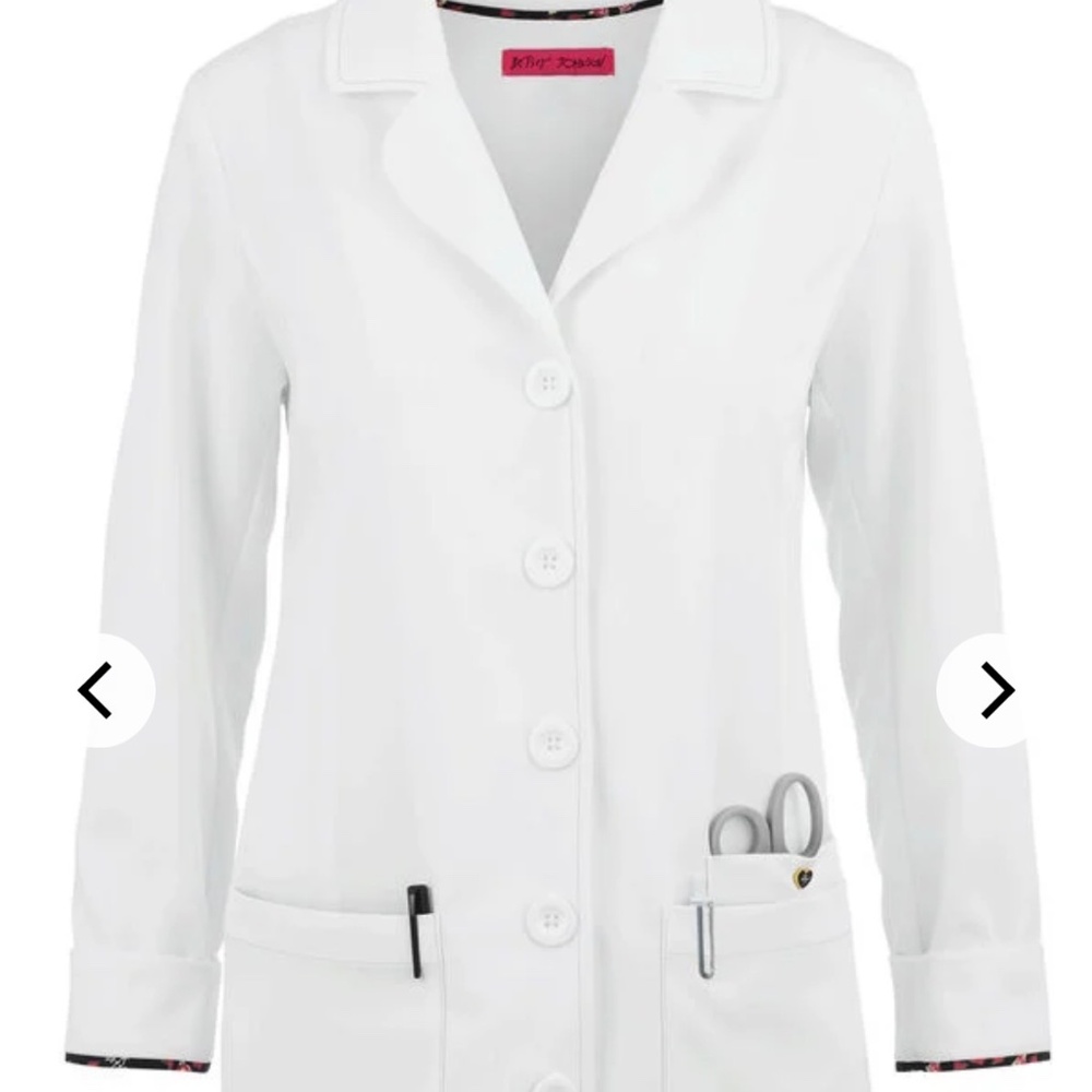 Betsey Johnson Women's 3-Pocket Lab Coat